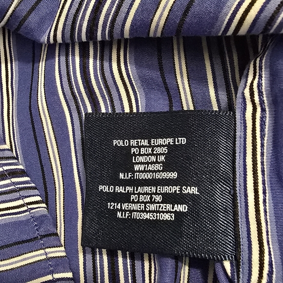 Polo Ralph Lauren Shirt Boys Size 5 Blue White Striped Button Down Long Sleeve - Picture 10 of 10
